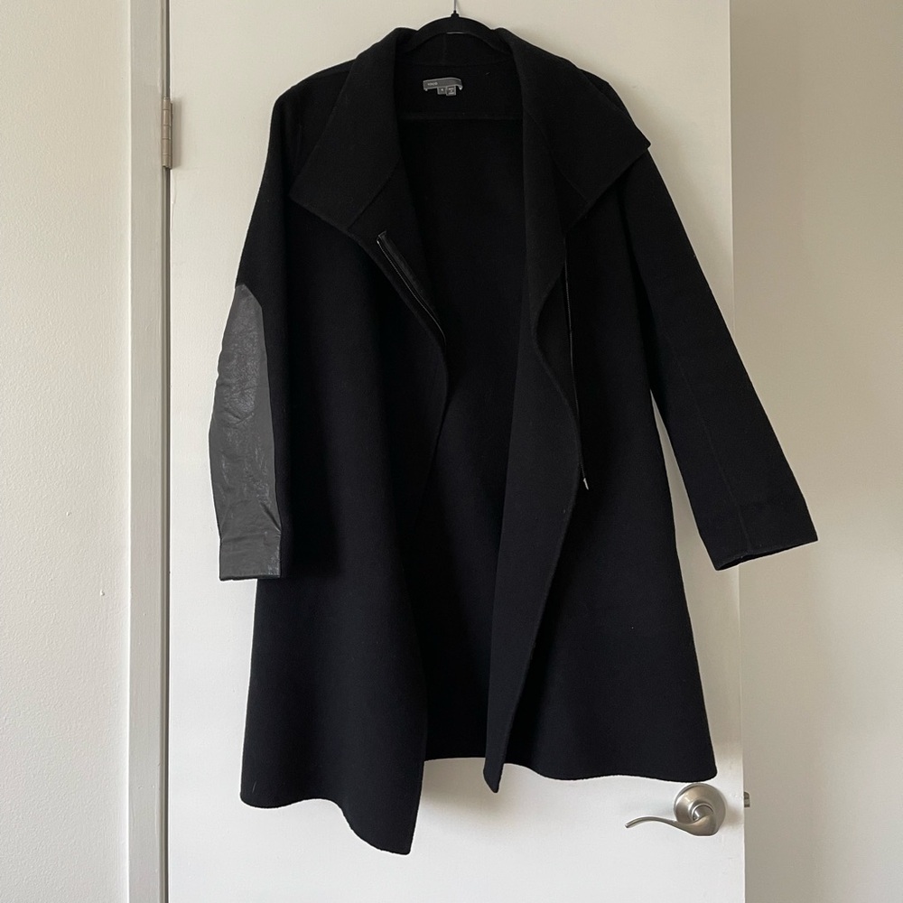 vince wool black coat